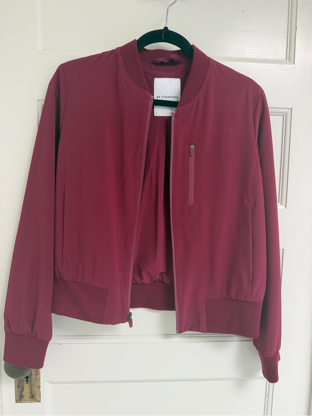 Banana Republic Women's Wine Red Bomber Jacket